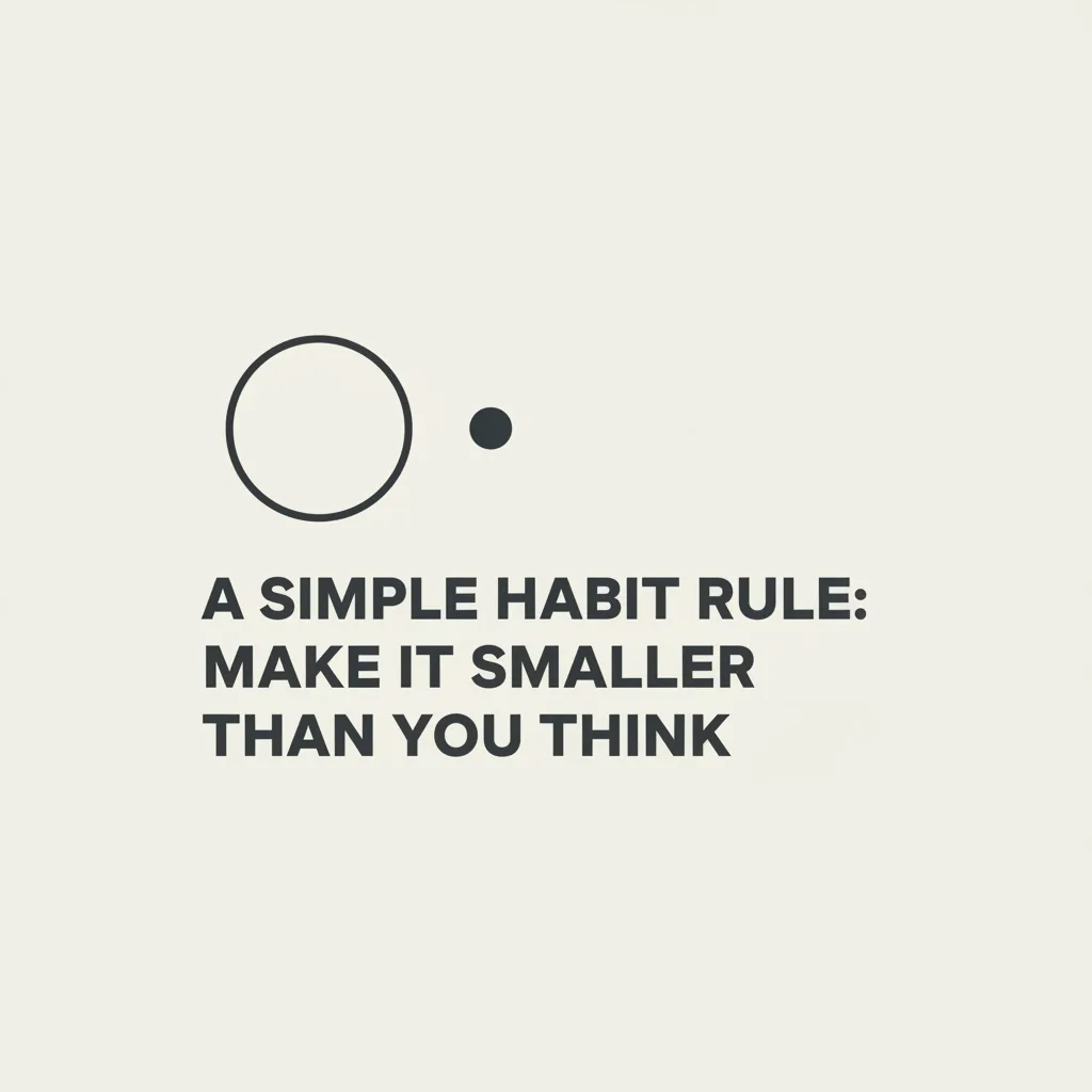 A Simple Habit Rule: Make It Smaller Than You Think