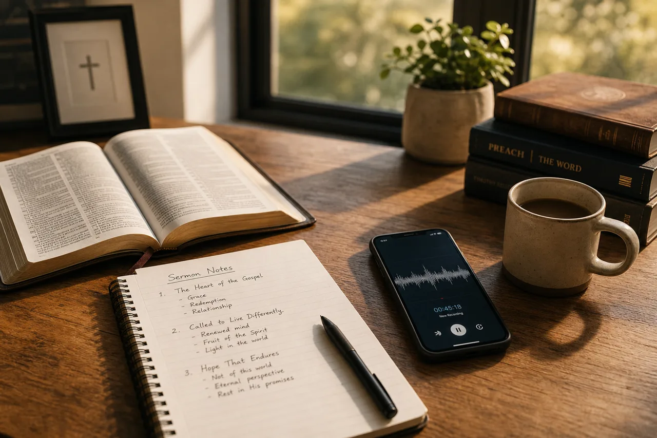 How to Turn Your Sermon Audio Into Sermon Notes Worth Sharing
