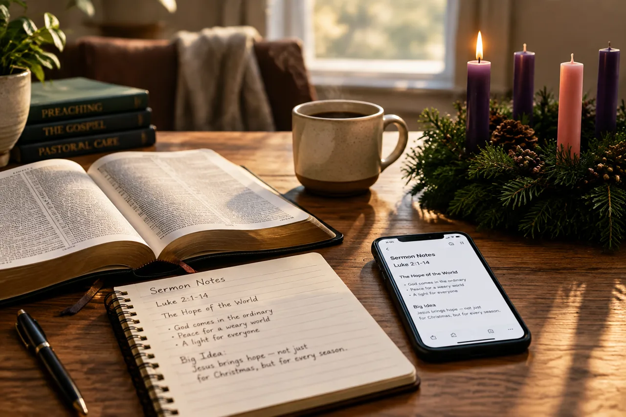 How to Share Sermon Notes Online Before Advent Begins